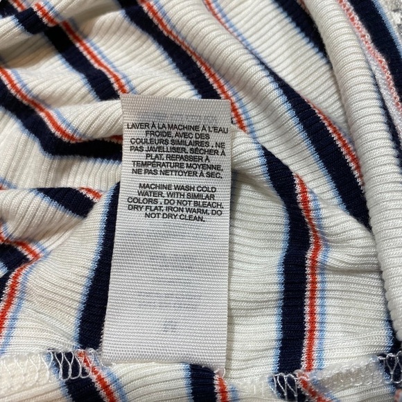 Garage Stripe Baby Tee, White/Navy/Red, size Medium - Picture 6 of 6